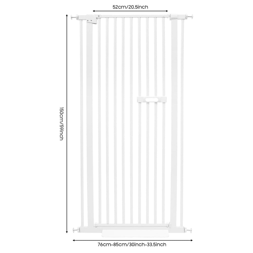 Safety Gate Pet Dog Cat Extra Tall Fence Enclosure Guard for Stairs Retractable