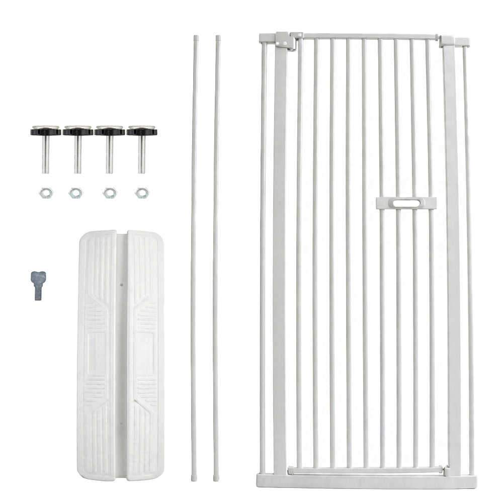 Safety Gate Pet Dog Cat Extra Tall Fence Enclosure Guard for Stairs Retractable