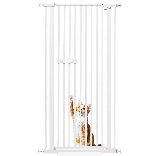 Safety Gate Pet Dog Cat Extra Tall Fence Enclosure Guard for Stairs Retractable