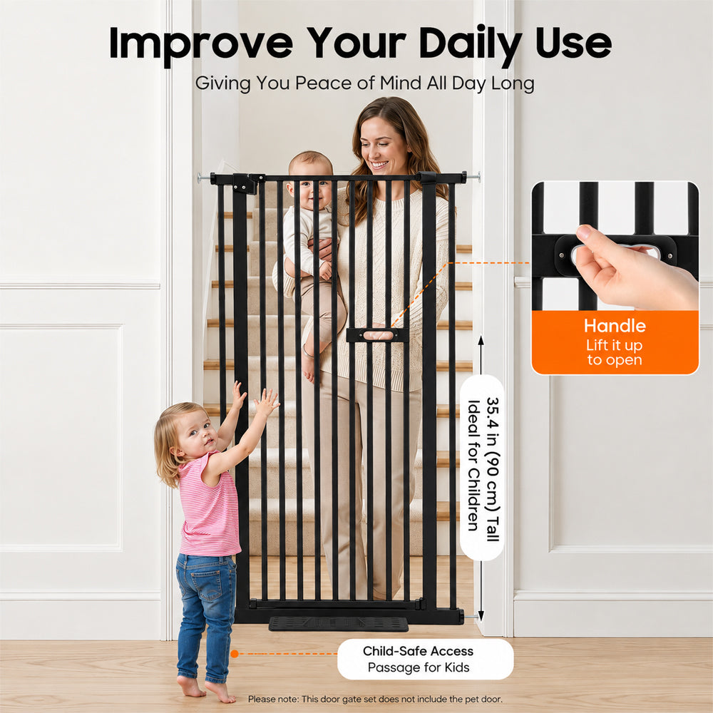Safety Gate Pet Dog Cat Extra Tall Fence Enclosure Guard for Stairs Retractable
