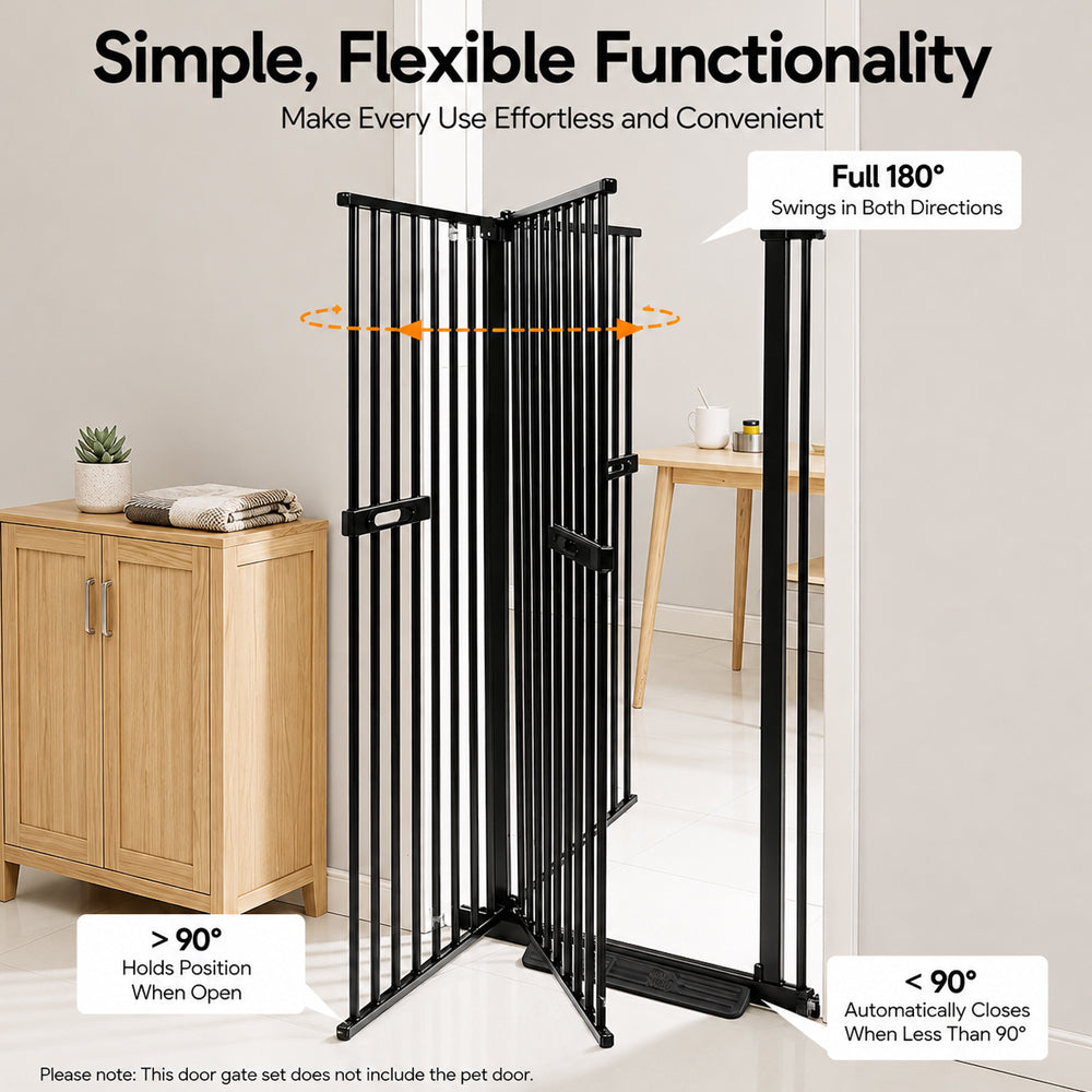 Safety Gate Pet Dog Cat Extra Tall Fence Enclosure Guard for Stairs Retractable