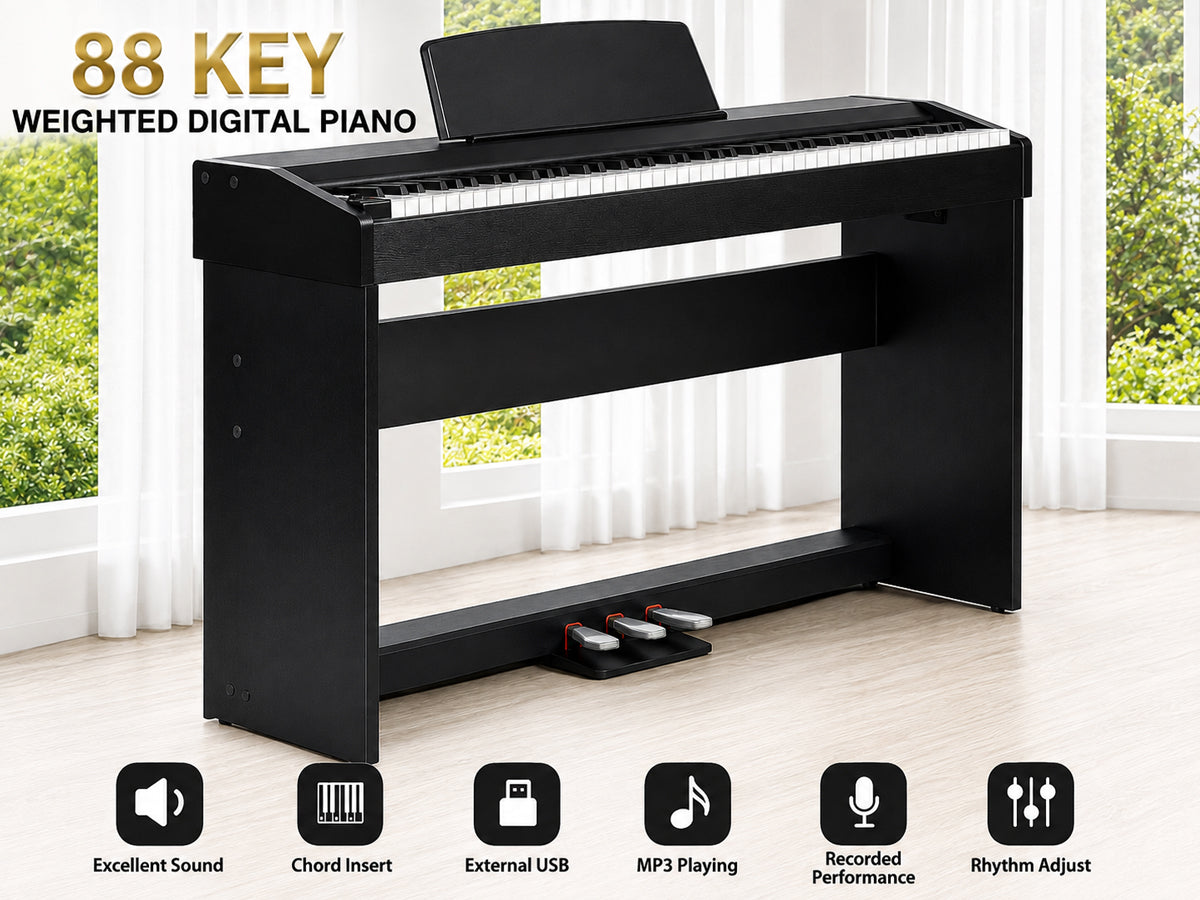 88 Key Weighted Hammer Action Keyboard Piano with 3 Pedals