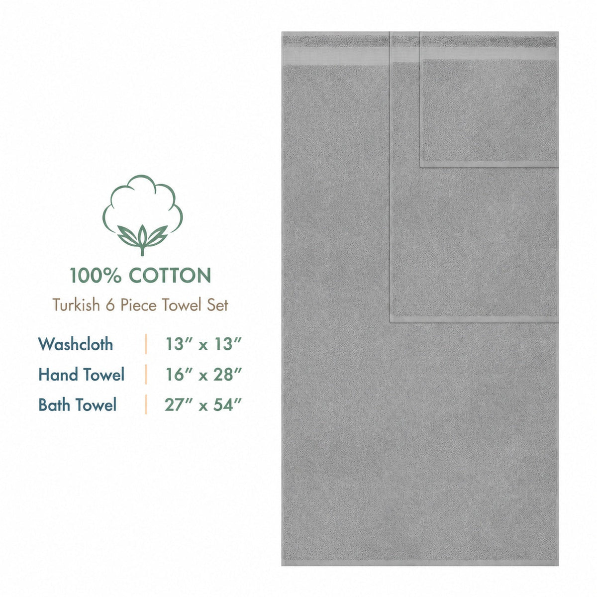 6 Pack Bathroom Towel