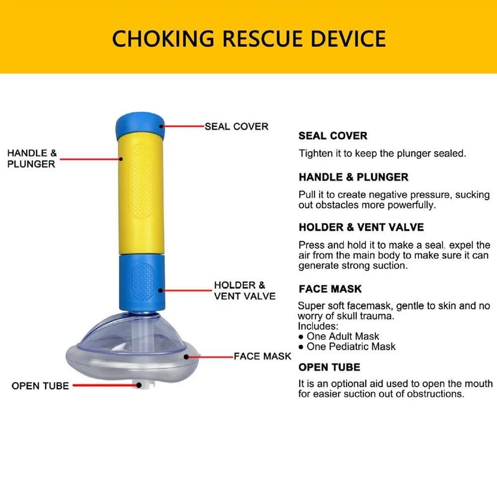 Anti Choking Device Portable Emergency Airway Suction Tool for Home & Travel