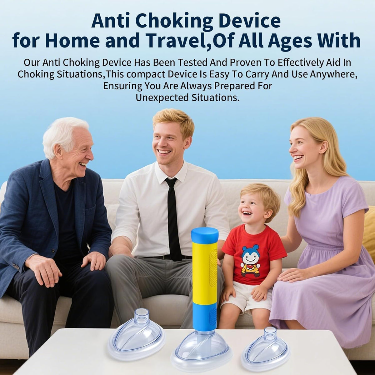 Anti Choking Device Portable Emergency Airway Suction Tool for Home & Travel