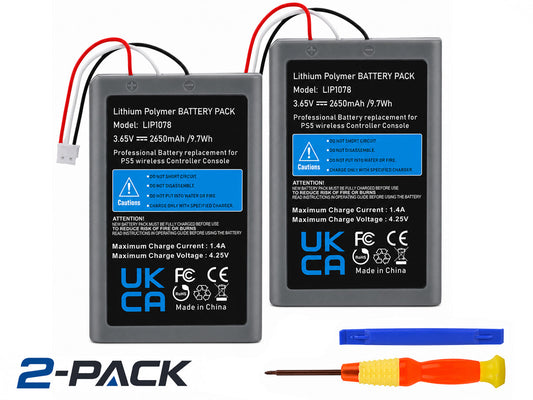 PS5 Controller Battery 2-Pack 2650mAh