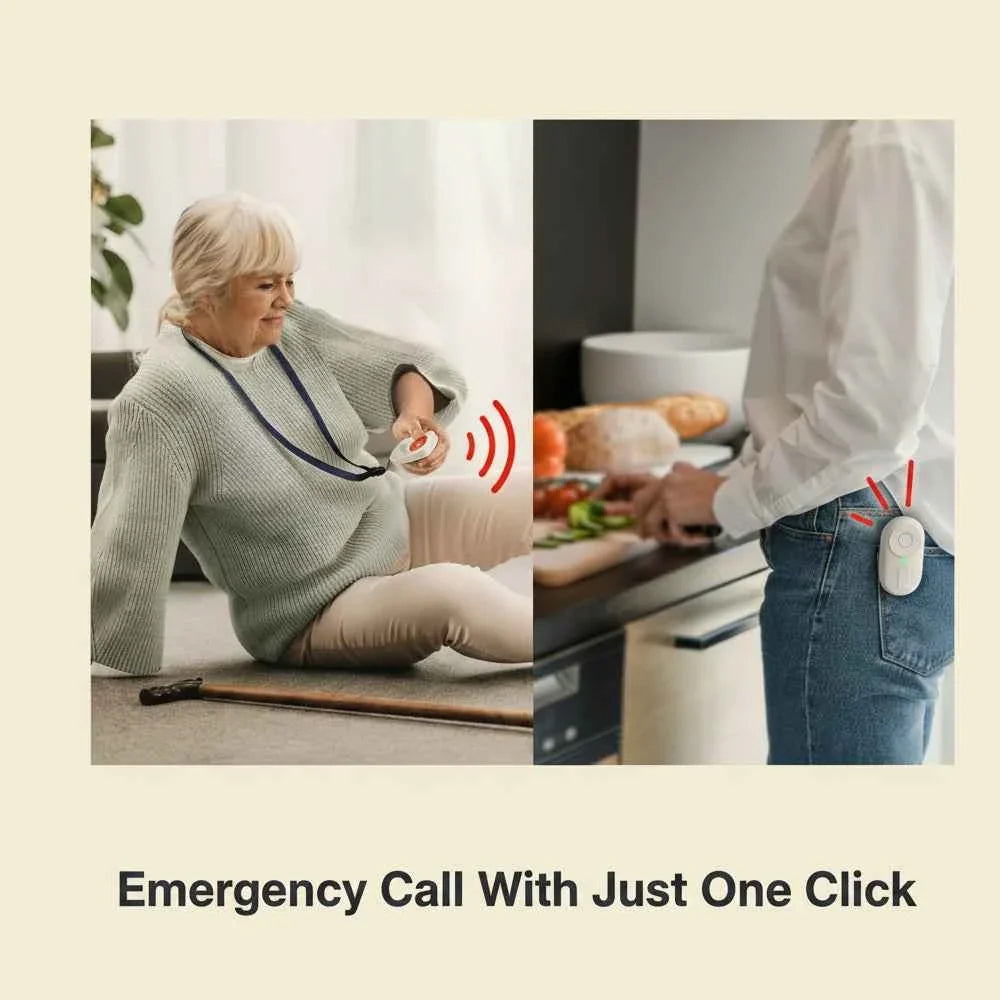 Wireless Caregiver Pager x 2 Call button Pendants