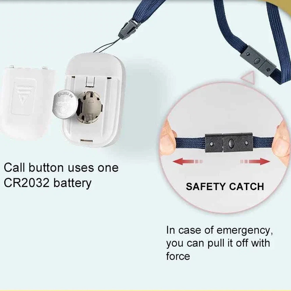 Wireless Caregiver Pager x 2 Call button Pendants