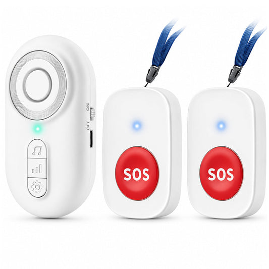 Wireless Caregiver Pager x 2 Call button Pendants