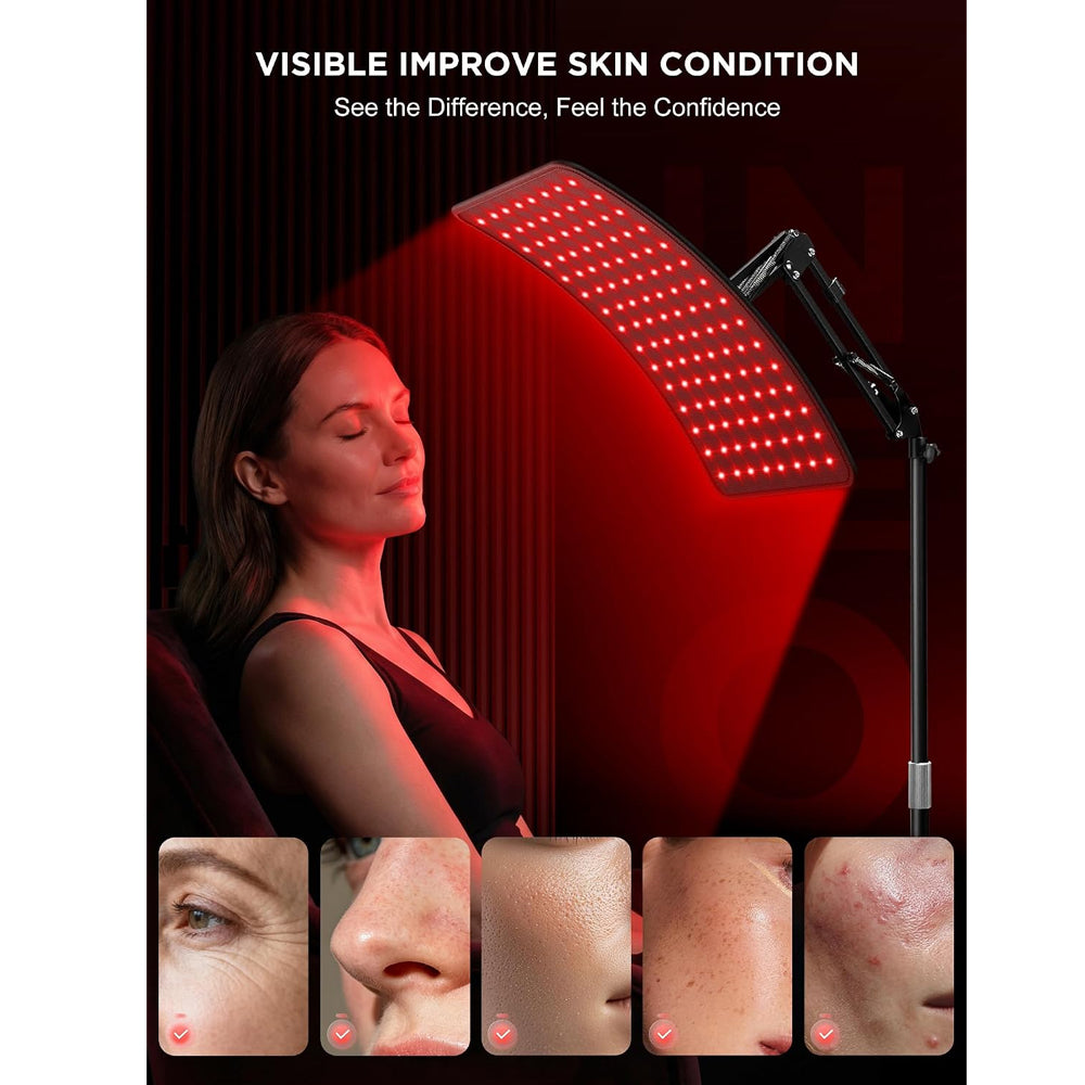 LED Red Light Therapy Lamp With Stand