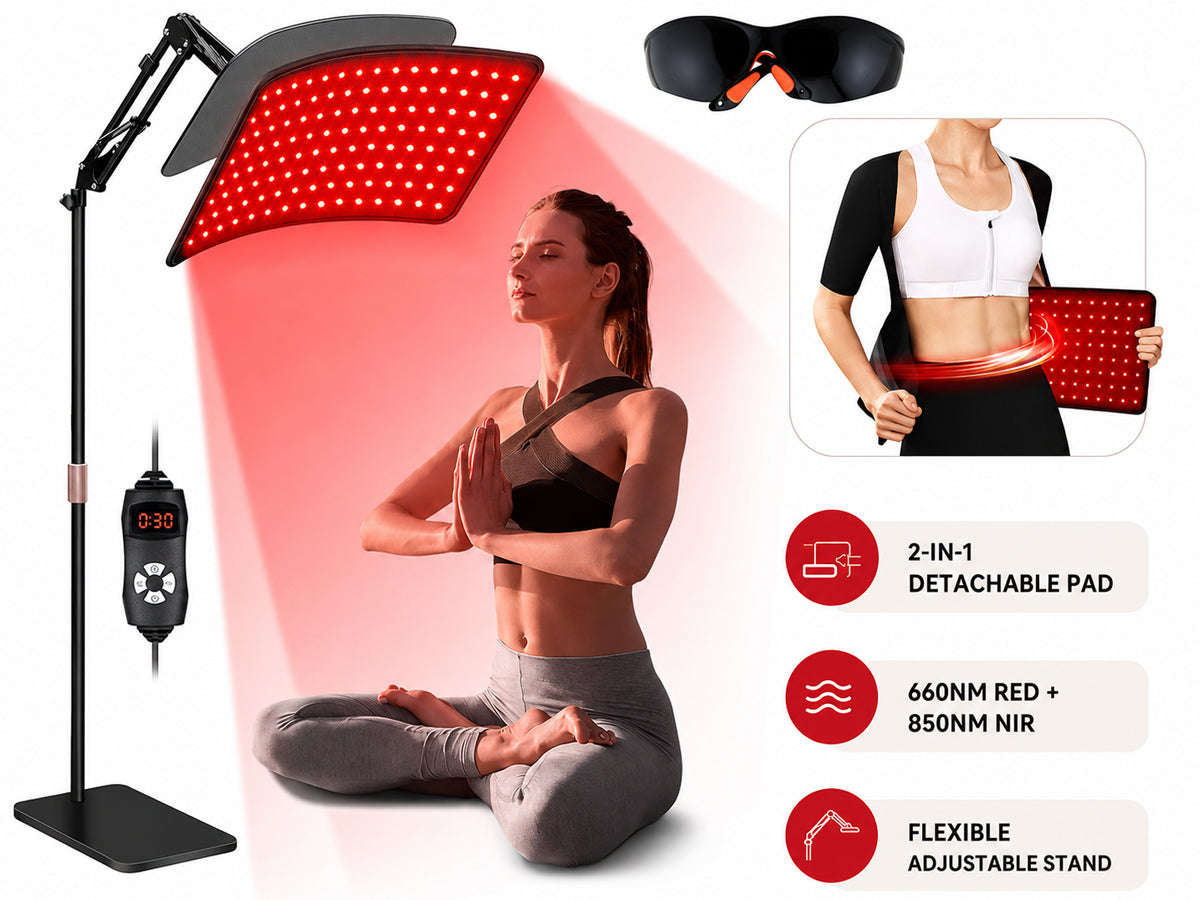 LED Red Light Therapy Lamp With Stand