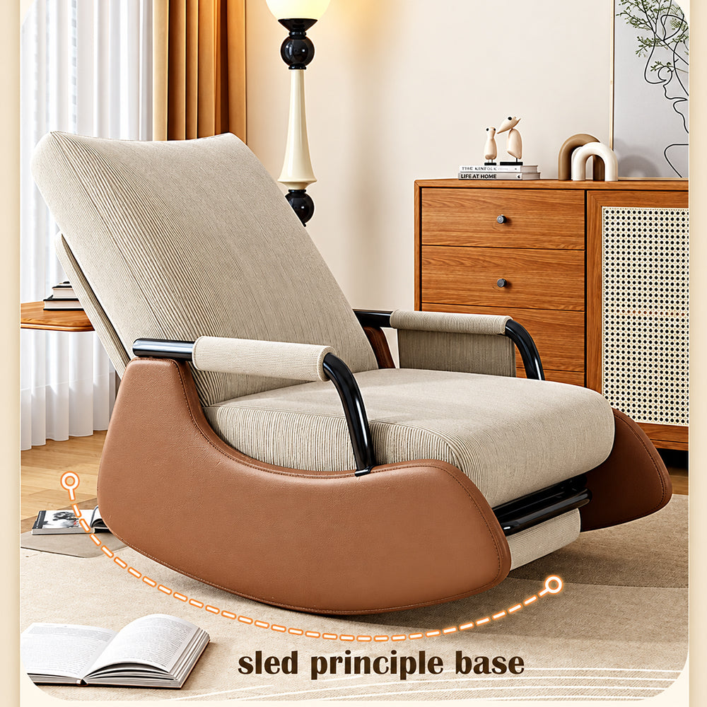Recliner Chair Adjustable Rocking Chair with 3-Level Backrest