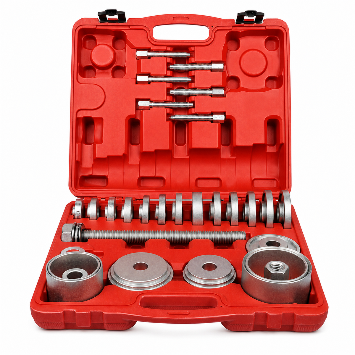 31-Piece Wheel Bearing Removal Kit – Front & Rear Hub Bearing Puller & Press Set