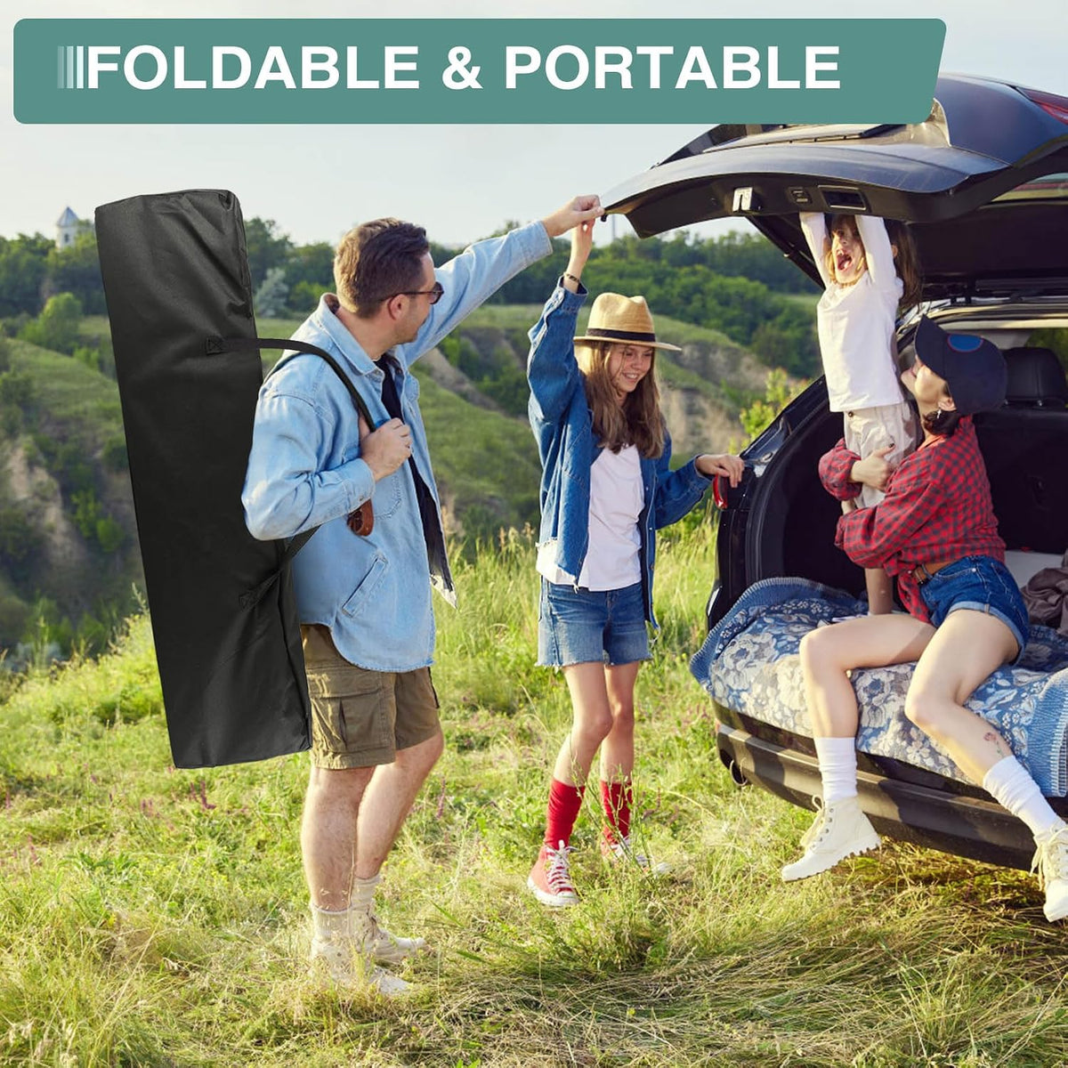 Folding Camping Bed Cots with Mattress