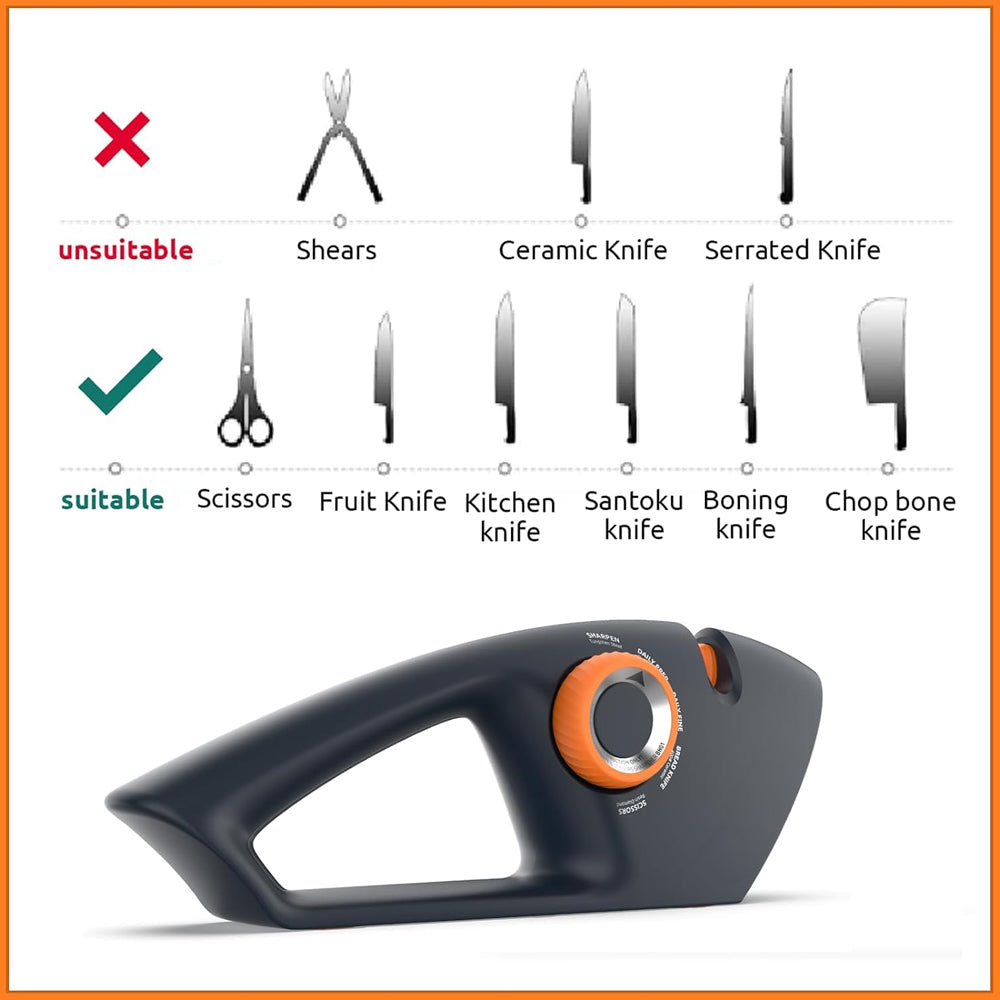 Adjustable-Angle Knife and Scissor Sharpener