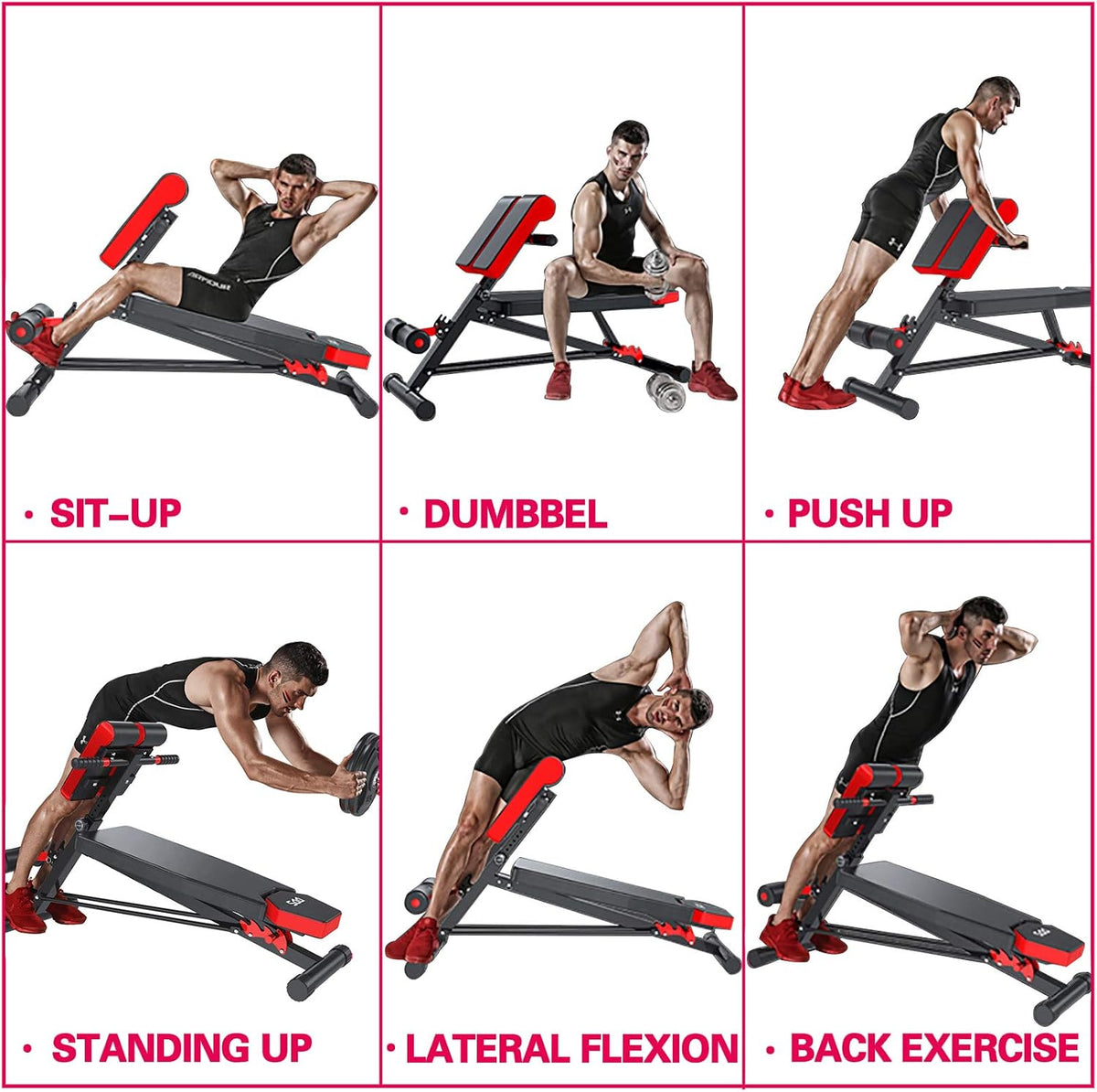 Adjustable Roman Chair Hyperextension Bench