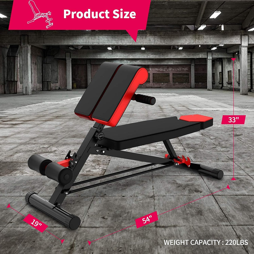 Adjustable Roman Chair Hyperextension Bench
