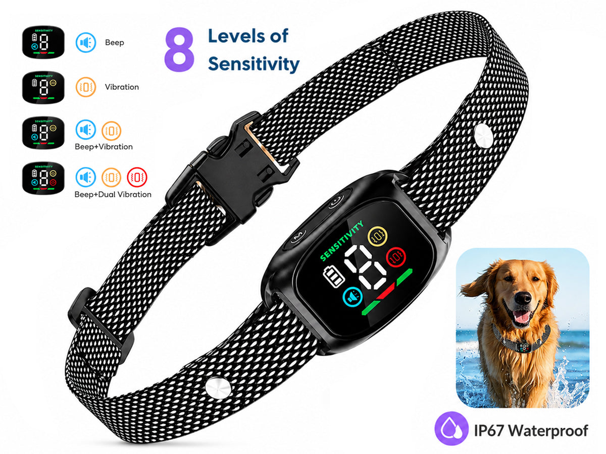 Anti Bark Dog Training Collar with 4 Training Modes
