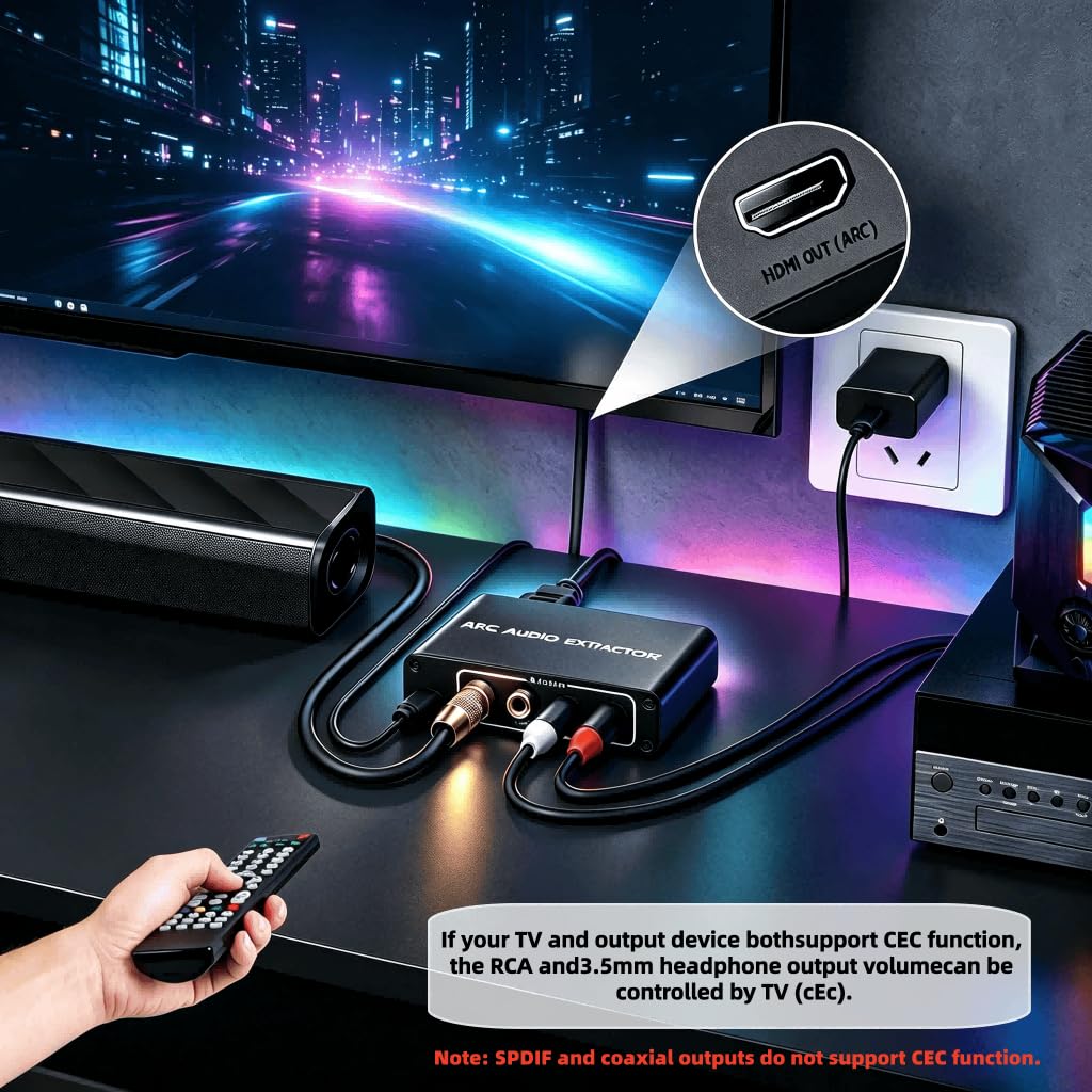 HDMI HDTV video audio converter ARC Audio Extractor Adaptor