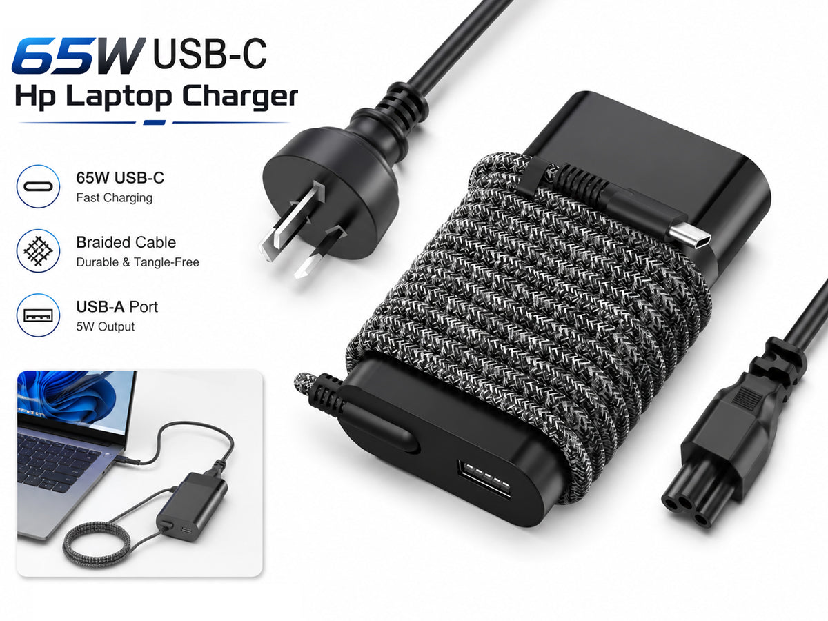65W HP Laptop Charger USB C