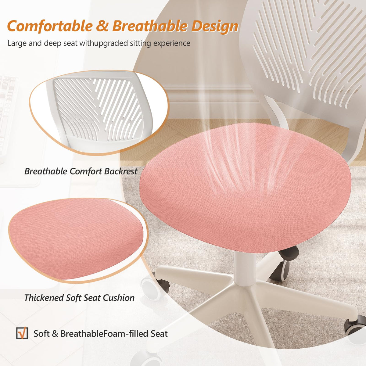 Office Chair Student Chair Pink