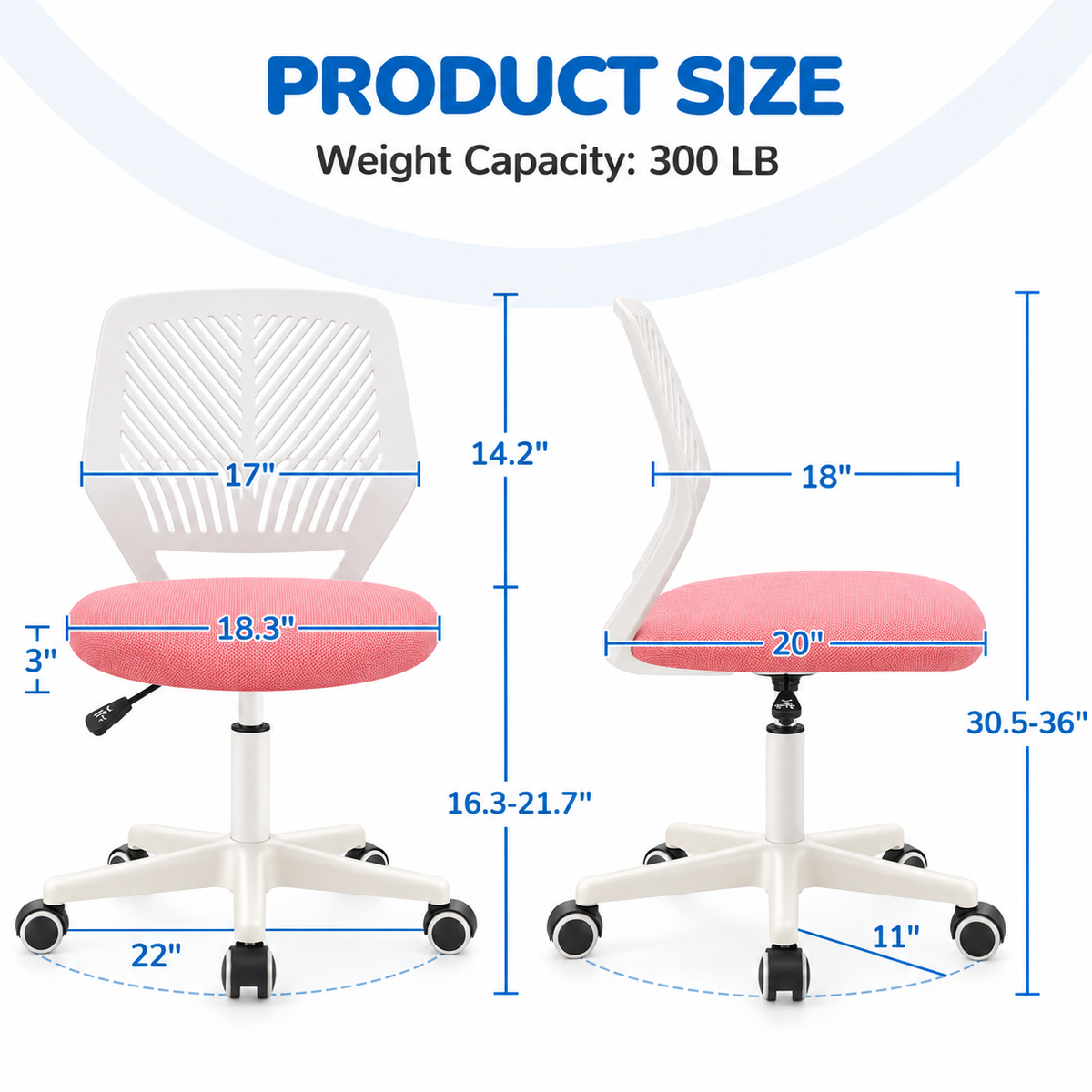 Office Chair Student Chair Pink