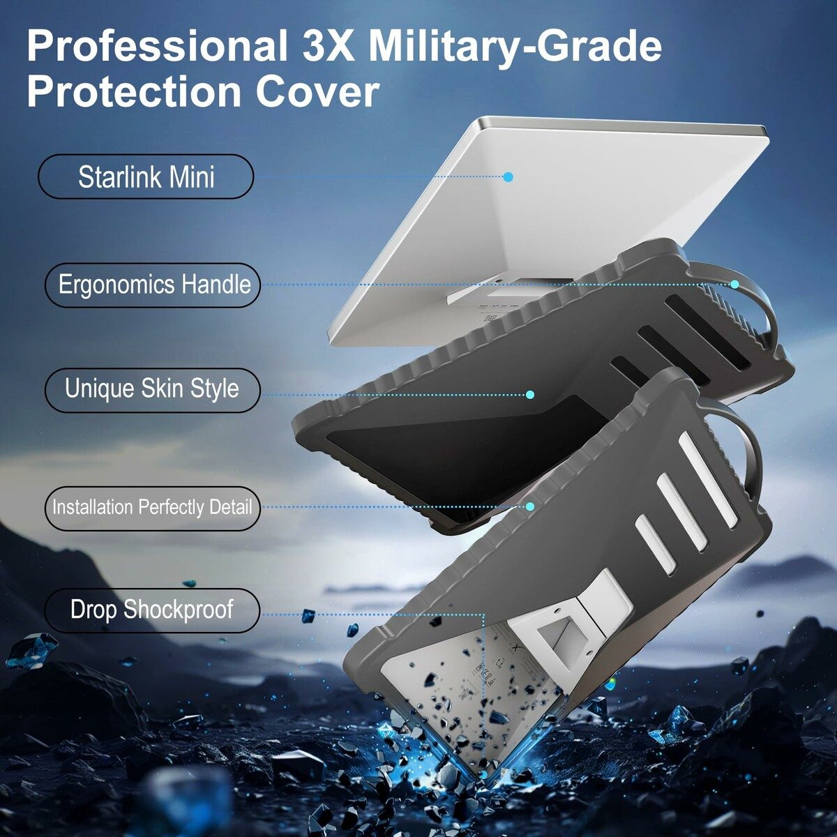 Starlink Mini Silicone Protective Cover Anti-Drop Shell