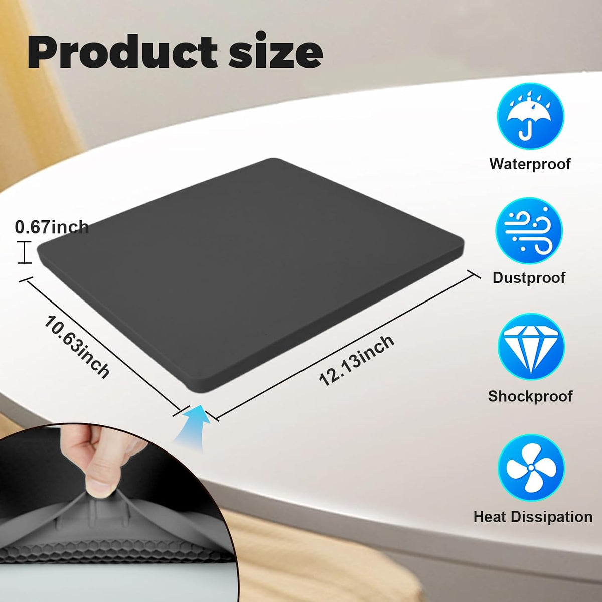 Silicone Shockproof Protective Cover for Starlink Mini Black