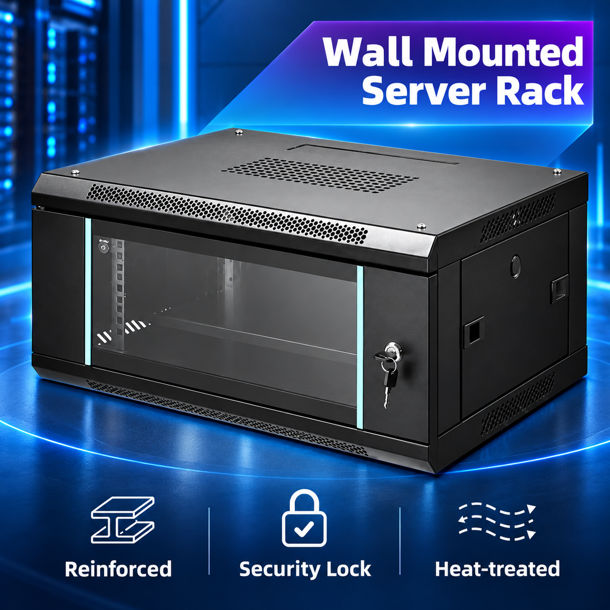 6U Cabinet Server Network Data Rack Wall Mount