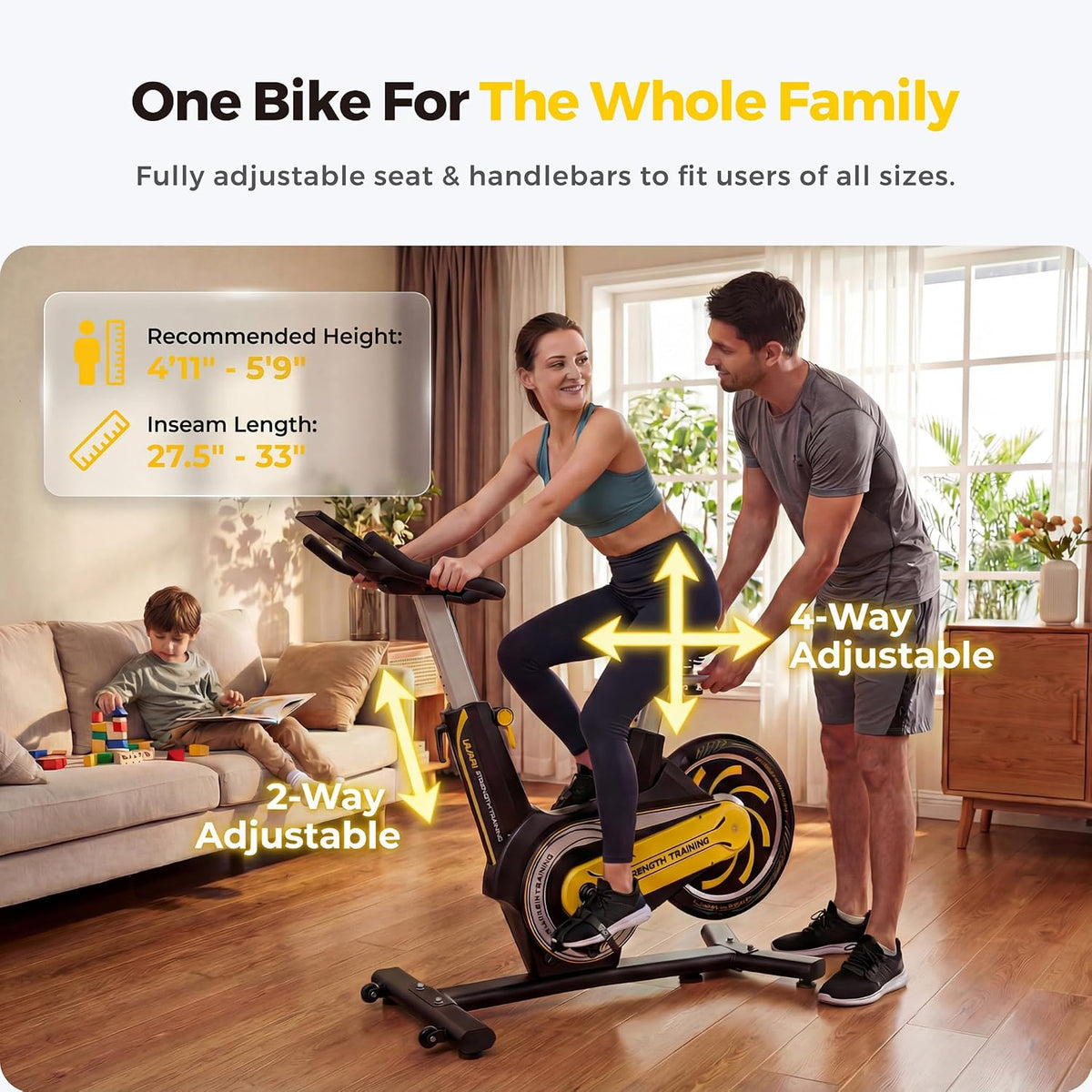 Exercise Spin Bike Heavy Duty Exercycle Fitness Spin Bike