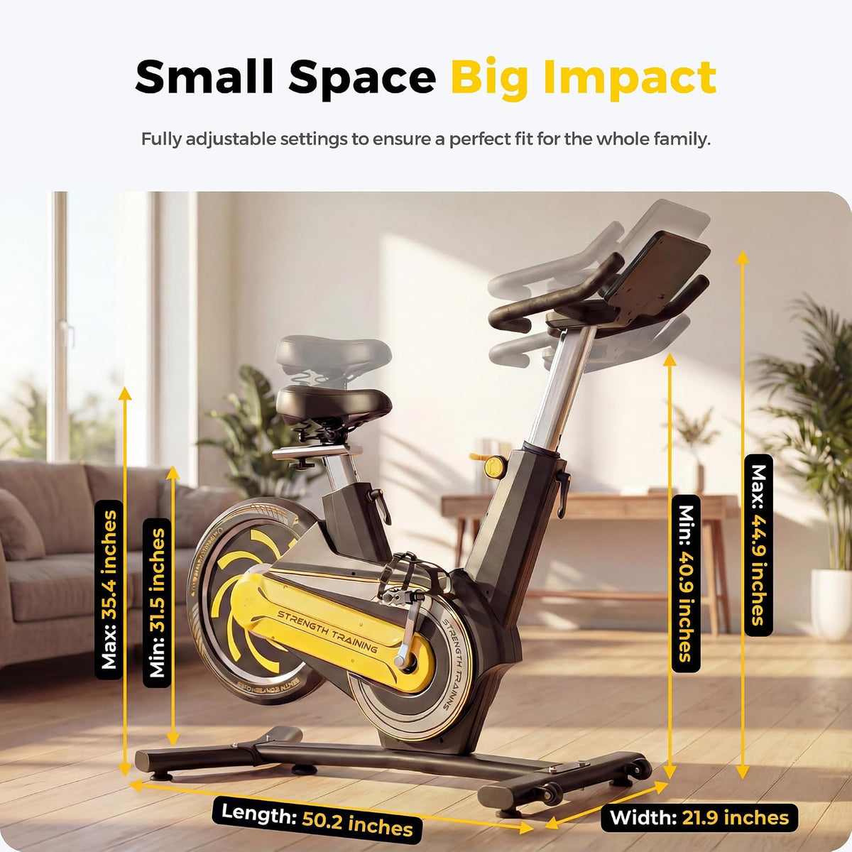 Exercise Spin Bike Heavy Duty Exercycle Fitness Spin Bike