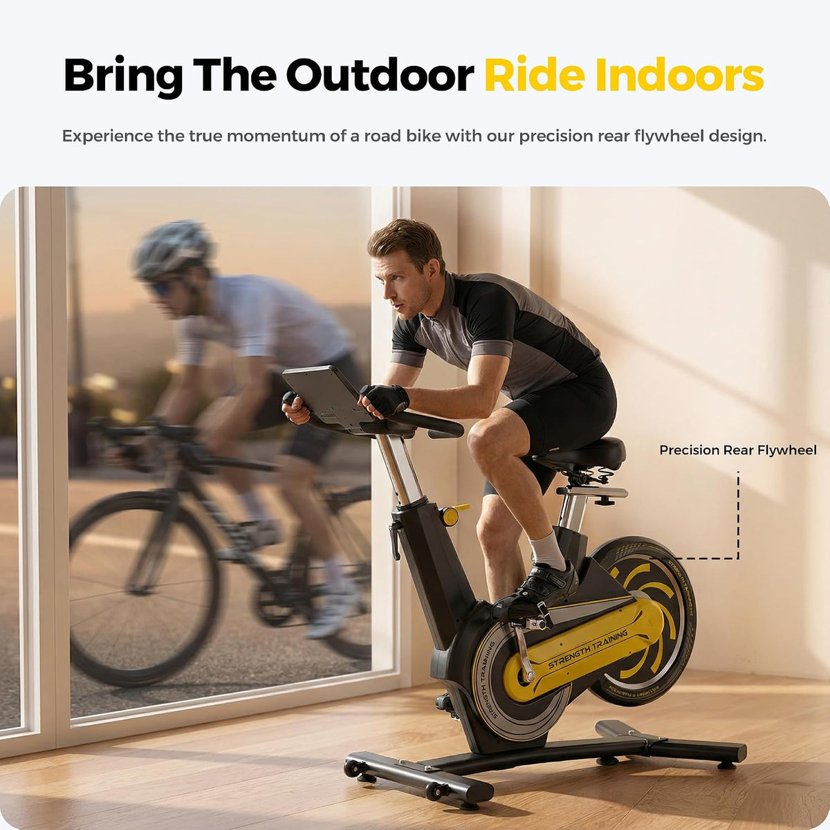 Exercise Spin Bike Heavy Duty Exercycle Fitness Spin Bike
