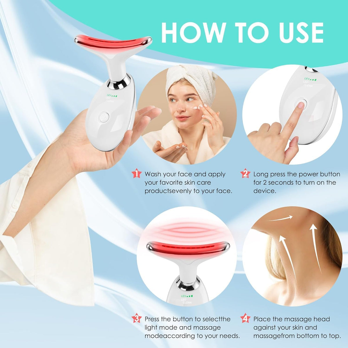 Facial Massager – Rechargeable Face & Neck Sculpting Wand