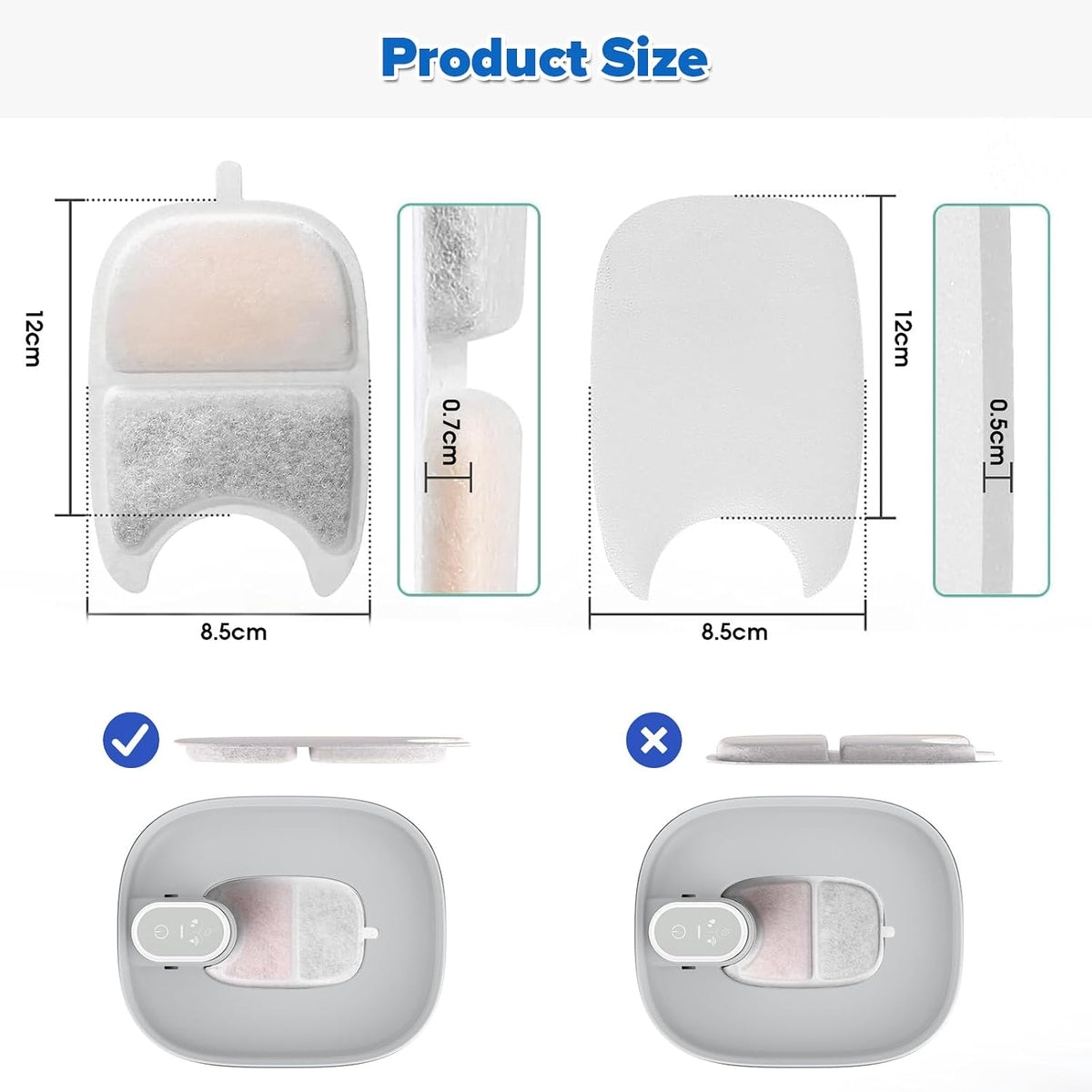 4 Pack Pet Water Fountain Filter