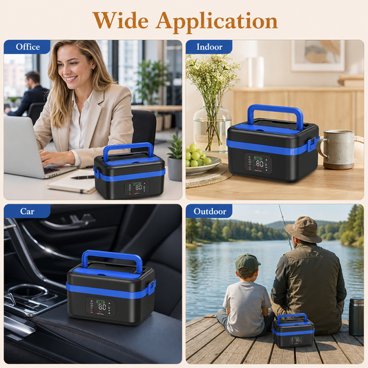 Portable Self Heating Electric Lunch Box Food Warmer