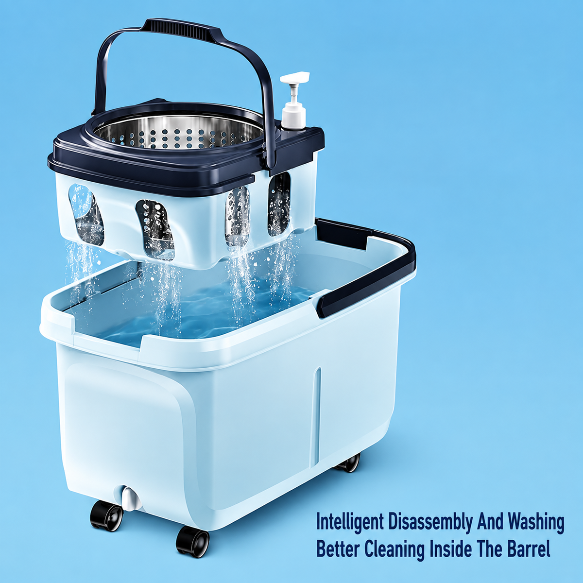 360 Spin Mop + Bucket Set Magic Mop Rotate Spinning Microfiber Mop