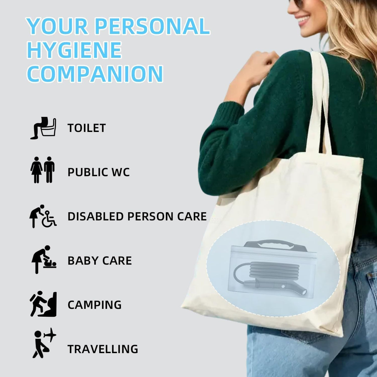Electric Portable Bidet Sprayer with 2.3L Tank