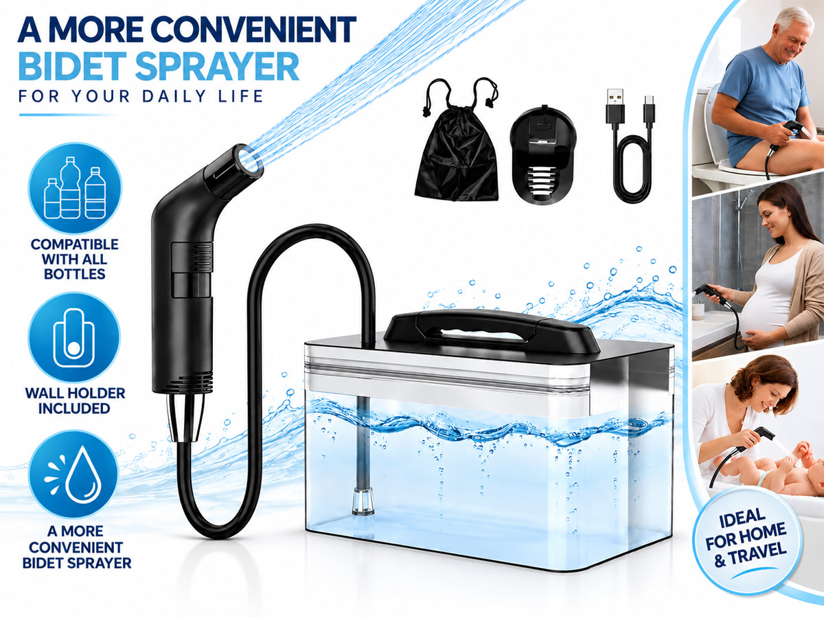 Electric Portable Bidet Sprayer with 2.3L Tank