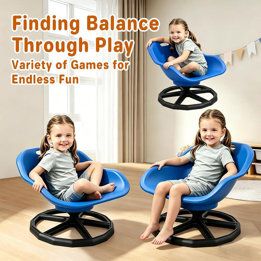 Kids Sensory Spinning Chair Blue
