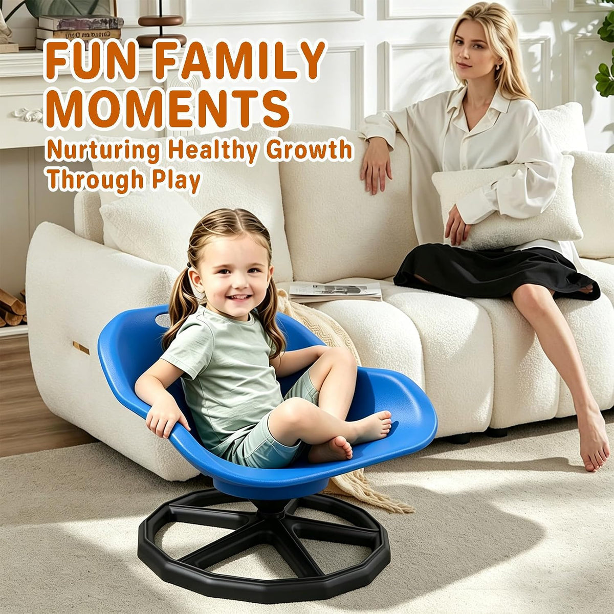 Kids Sensory Spinning Chair Blue