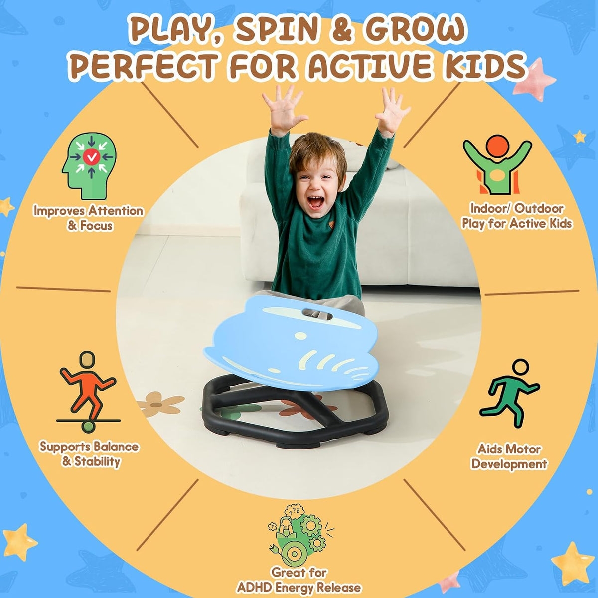 Kids  Sensory Swivel Chair