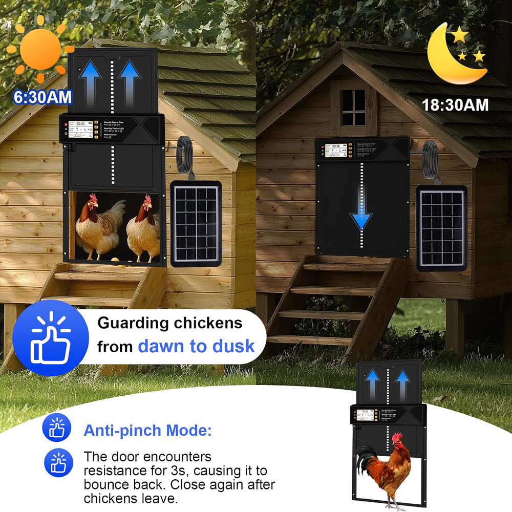 Solar Powered Automatic Chicken Coop Door