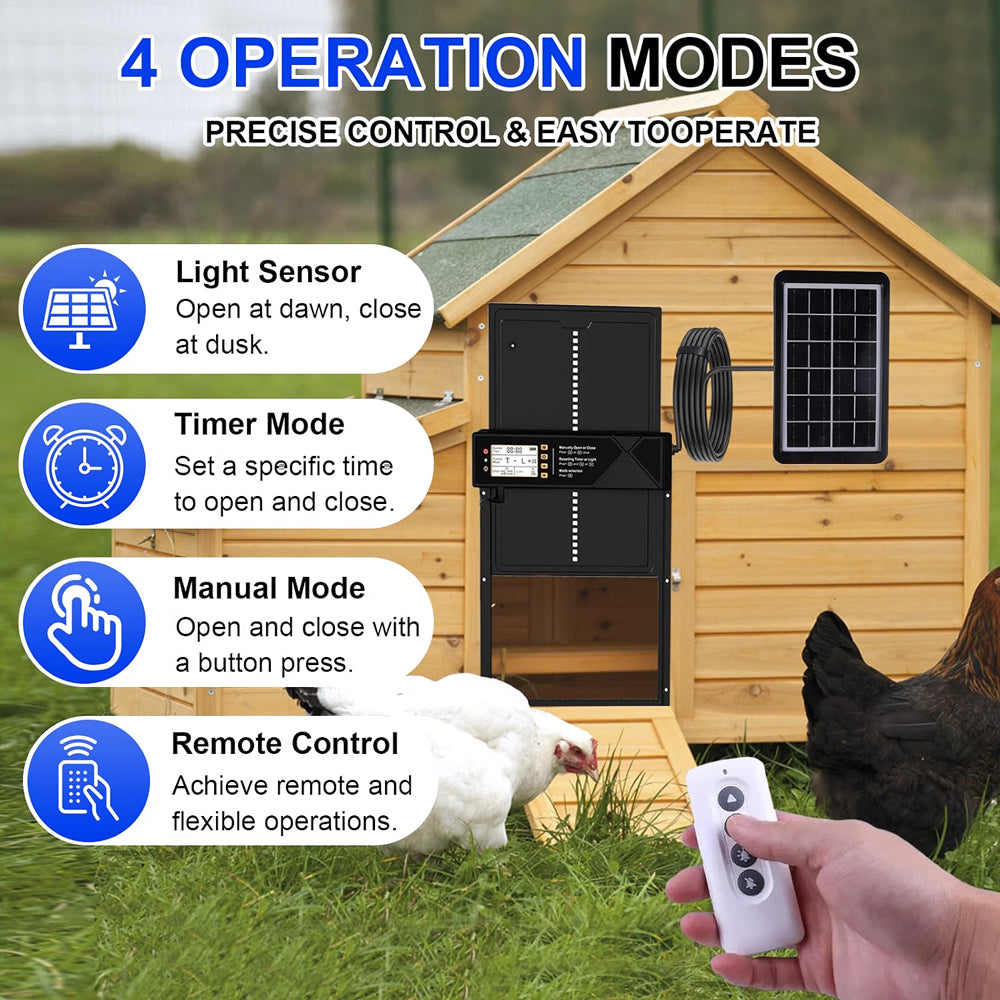 Solar Powered Automatic Chicken Coop Door