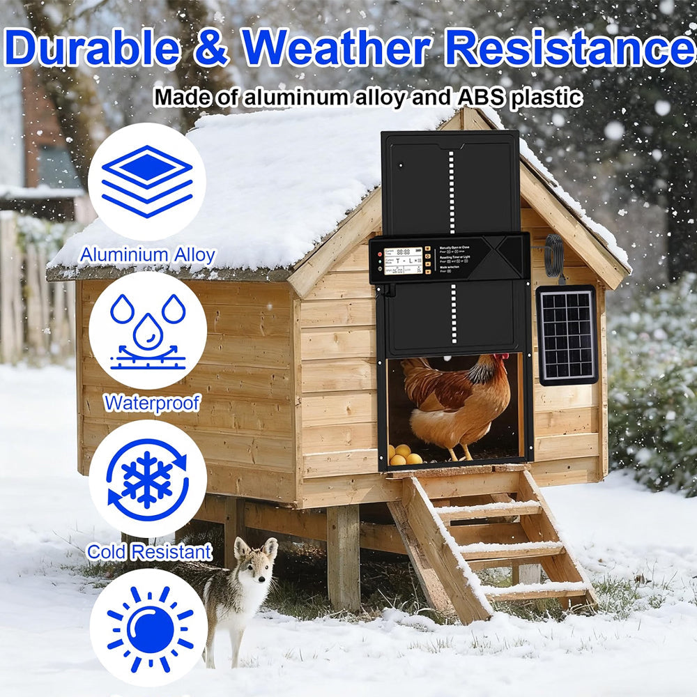 Solar Powered Automatic Chicken Coop Door
