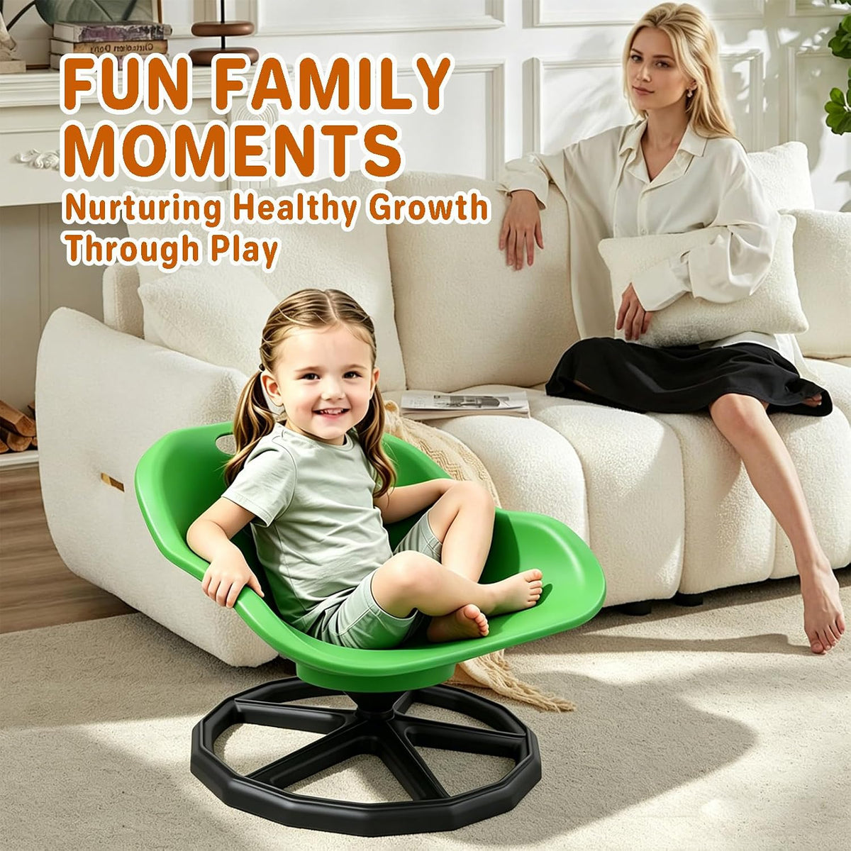 Kids Sensory Spinning Chair Green