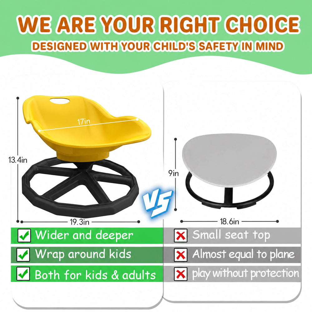 Kids Sensory Spinning Chair Yellow