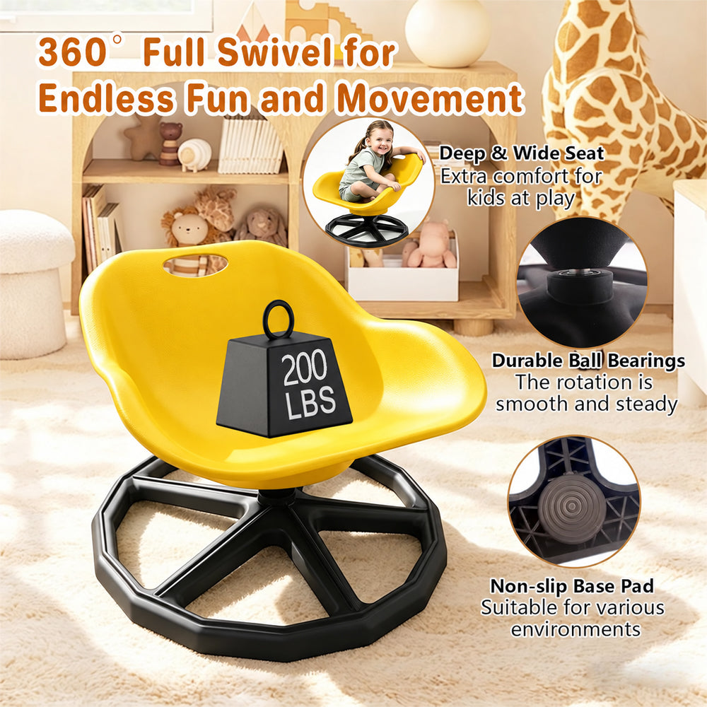 Kids Sensory Spinning Chair Yellow