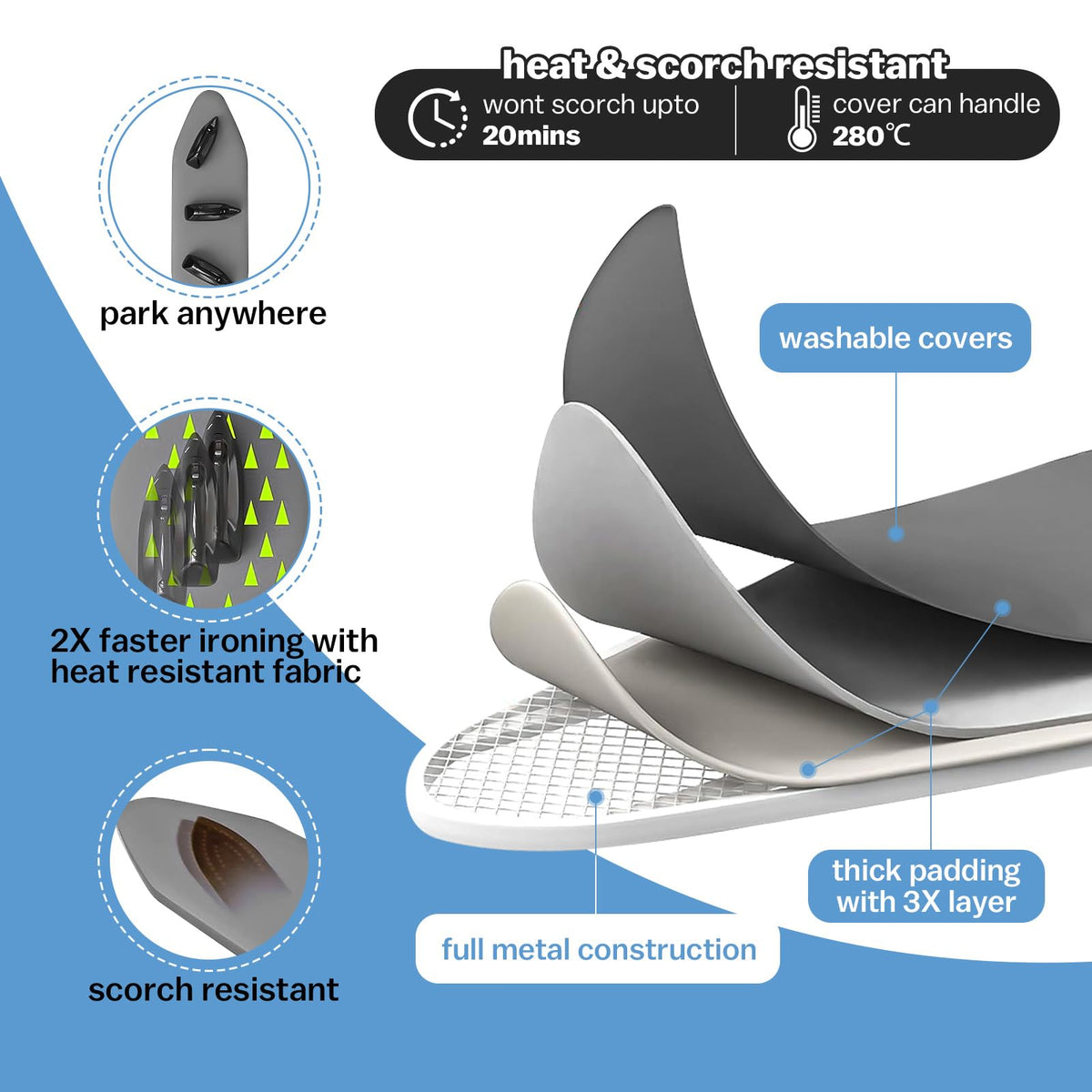 Wall Mounted Foldable Ironing Board