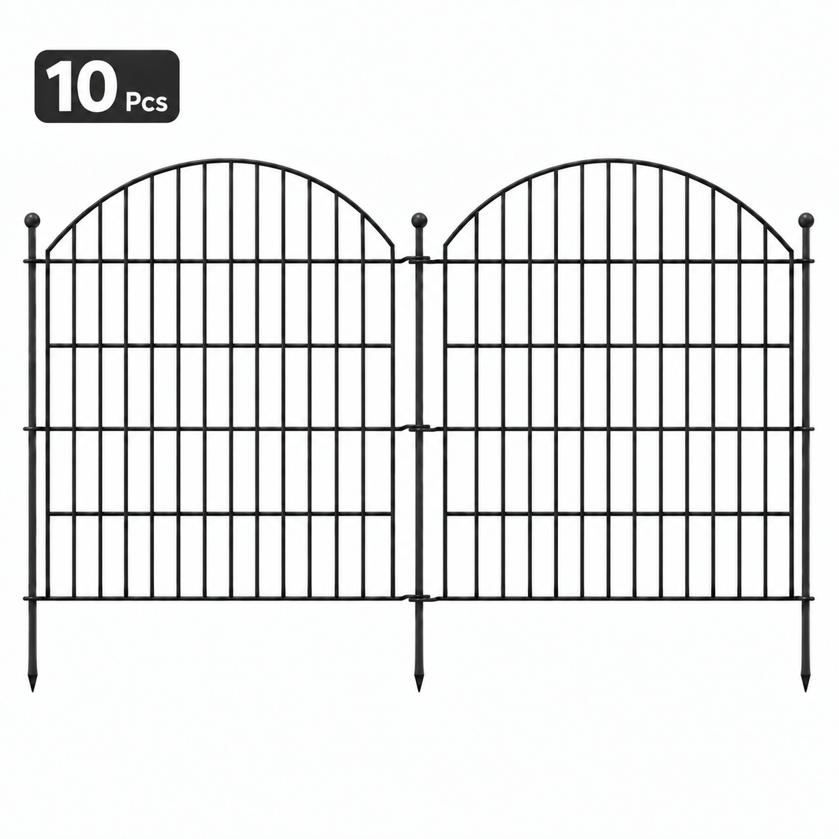 10 Pack Metal Garden Barrier Fence Animal Fence Panels,Garden Border