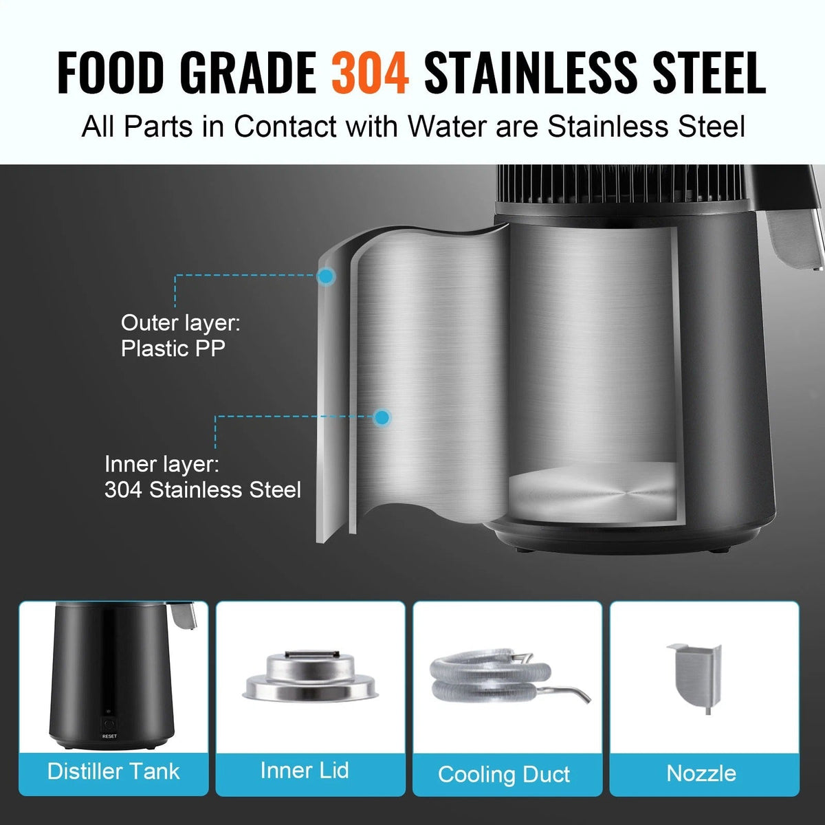 4L Water Distiller Purifier Machine